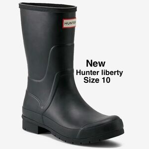 New HUNTER Liberty Rain Boot Women’s Size 10 black & box ⭐️⭐️⭐️⭐️